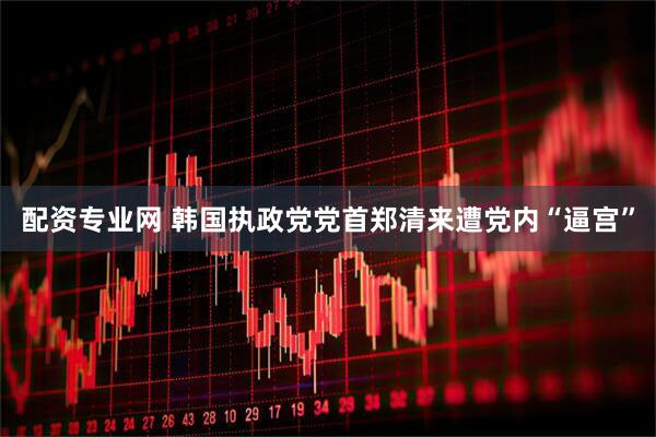 配资专业网 韩国执政党党首郑清来遭党内“逼宫”